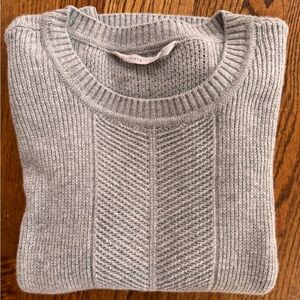 Athleta Women’s Habitat Gray Ribbed Cashmere Wool Sweater